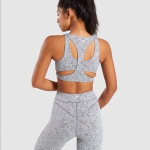 GYMSHARK fleur texture sports bra